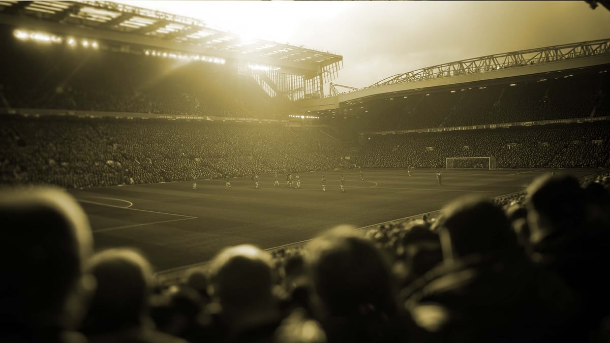 Publiken tittar på en Premier League-match.